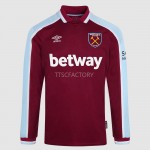 Camisolas de futebol West Ham United Equipamento Principal 2021/22 Manga Comprida